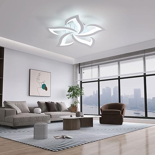 Miniatura 2 de DELIPOP Lámpara LED de techo, lámpara LED moderna de 6500 K, lámpara de techo empotrada, lámpara de techo acrílica de 23.6 pulgadas para sala de