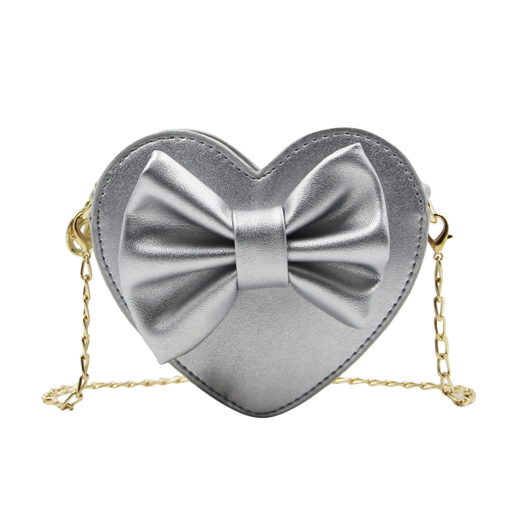 ZGMYCCute Heart-shaped Crossbody Purse Bowknot Shoulder Bag Satchel for Little Girls Toddlers