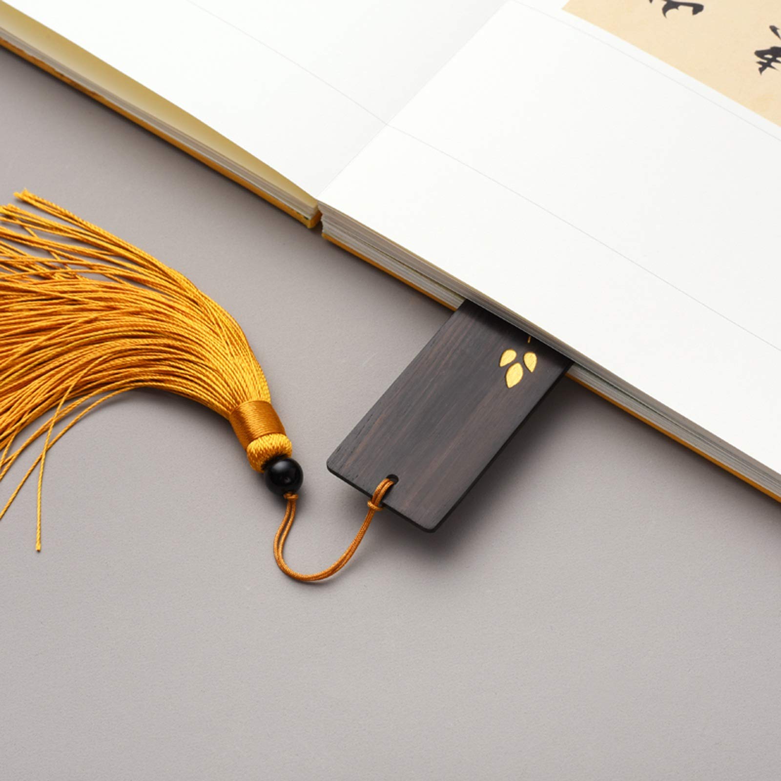 Segnalibri Dipinto a Mano Classico Tassel Segnalibro, Legno Fatti a Mano di Scultura di Legno Naturale Preferiti, Accessori Libro, Regalo for i Lettori segnalibro (Color : B)