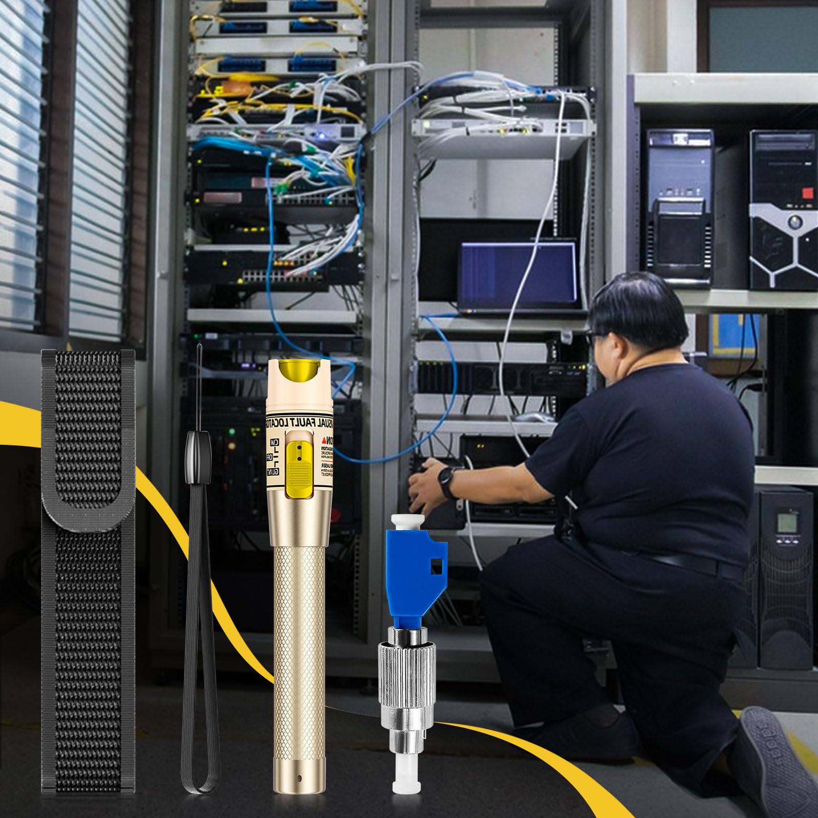 Visual Fault Locator 100 mW, tester per cavi in fibra ottica con interfaccia universale 2,5 mm FC/ST/SC
