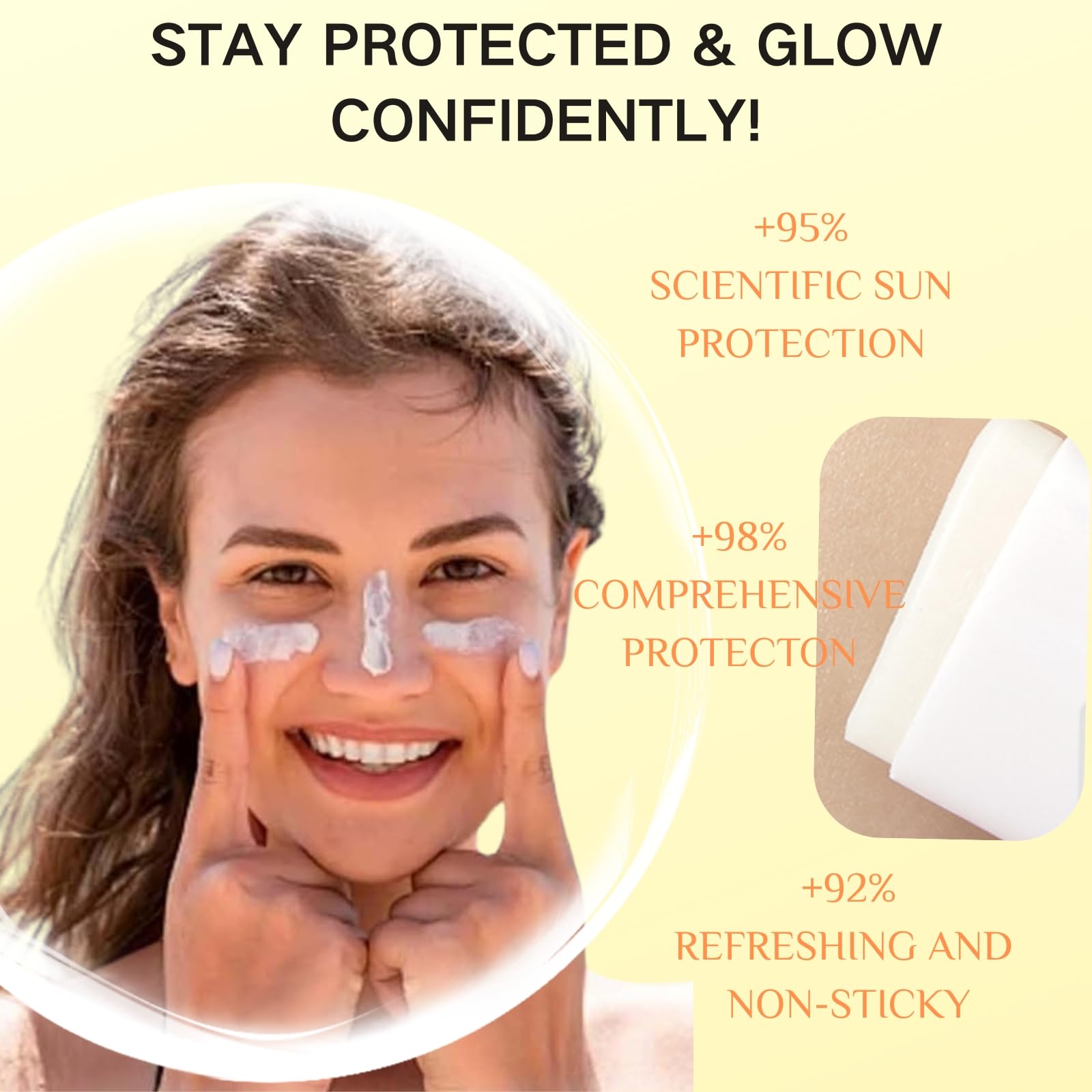2PCS Sunscreen Stick, Mineral Sunscreen SPF 50 PA++++, Non-Sticky Water Resistant No White Cast Sun Cream for Face & Body - Image 3