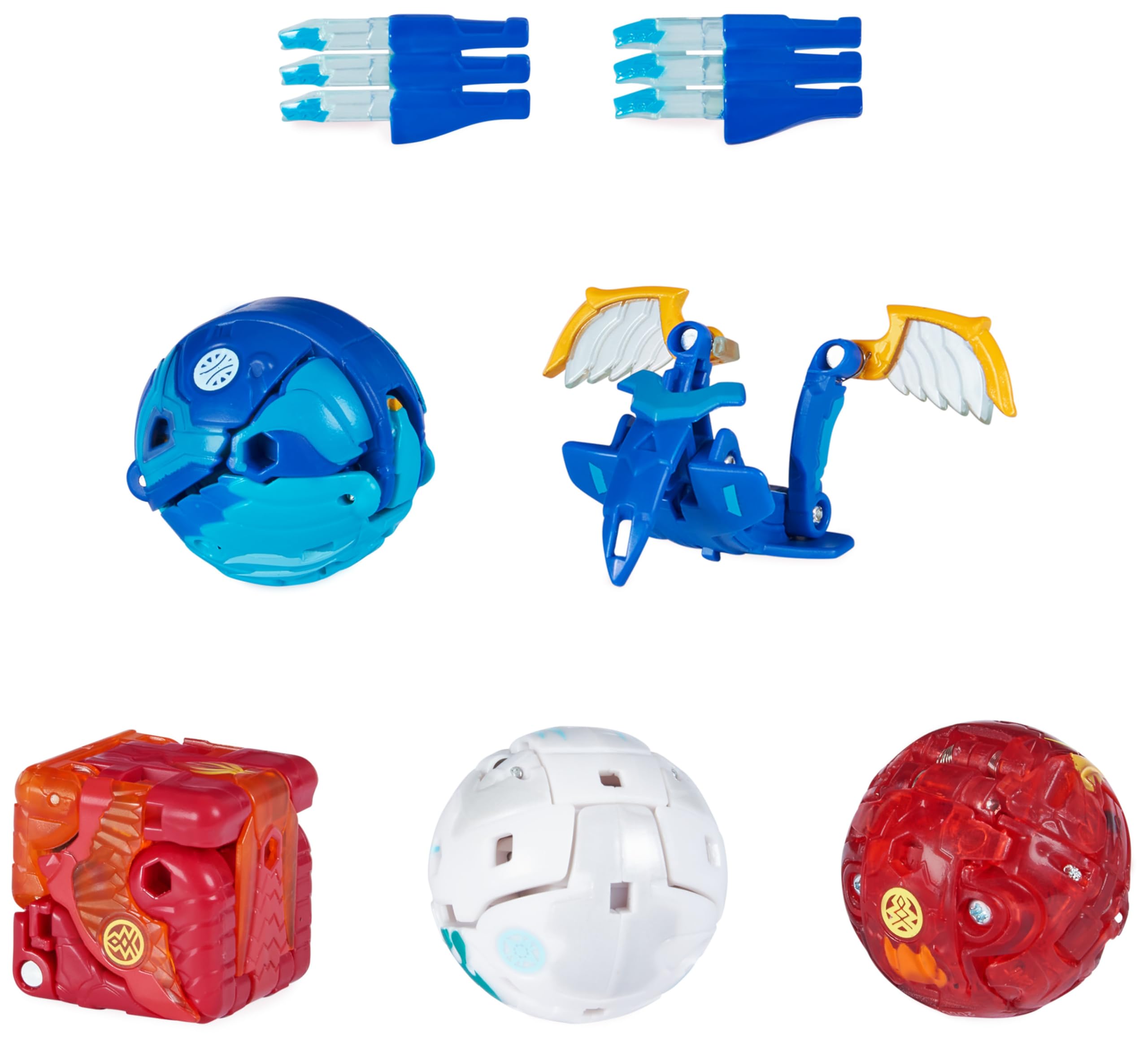 BAKUGAN - Legends - Pack DE 4 Figuras DE ACCIÓN COLECCIONABLES - Cycloid, Arcleon Geogan, Nillious Nova, Hydorous Ultra y 6 Baku-Núcleos - 6065913 - Juguetes Niños 6 Años +