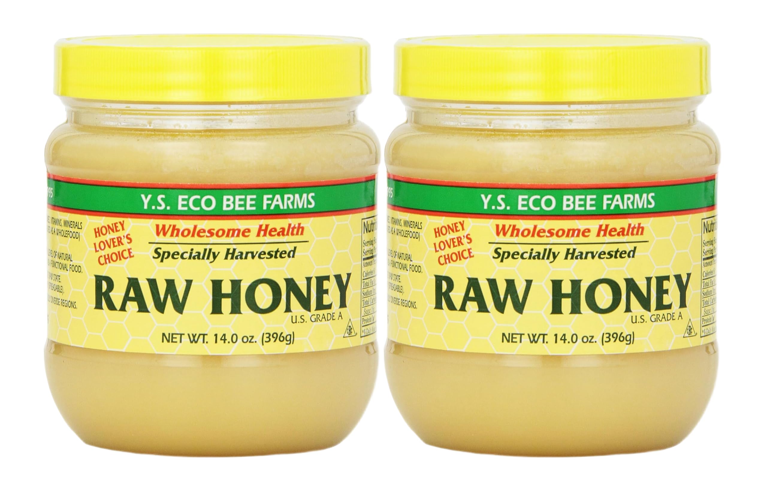 YS Organic Bee Farms Healthy Honey (Raw) 14 oz. Pack of 2 Packed By ILIOS
