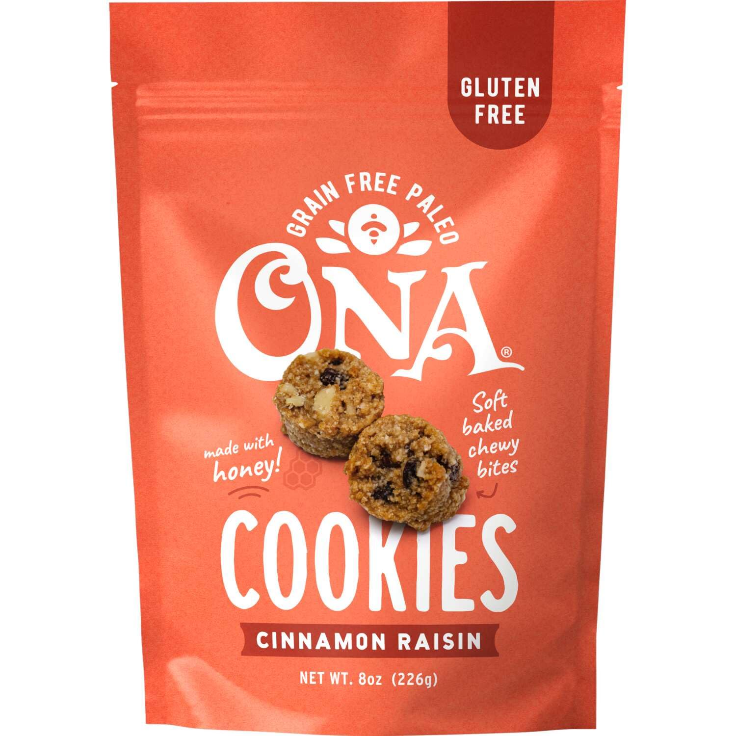 Cinnamon Raisin Cookies, Made with Honey, Ready to eat, Gluten free, Grain free, Dairy free, Paleo