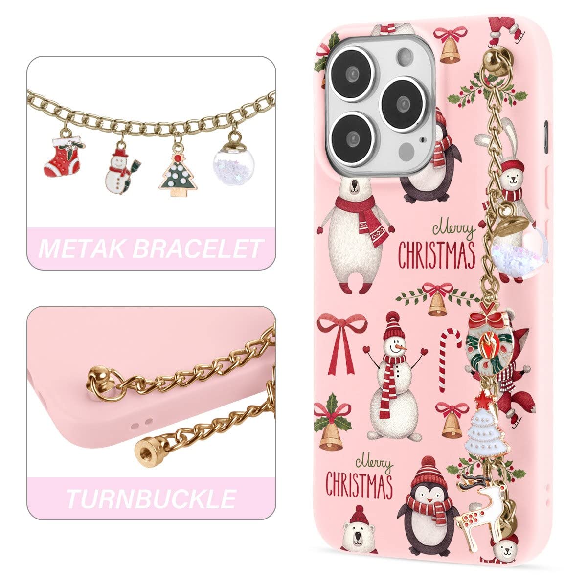 Yoedge 2 Custodie Per Xiaomi Redmi Note 11 Pro 6,67'' - Cover Morbida In Silicone Con Tema Natalizio, Alce E Babbo Natale, Antiurto - 4