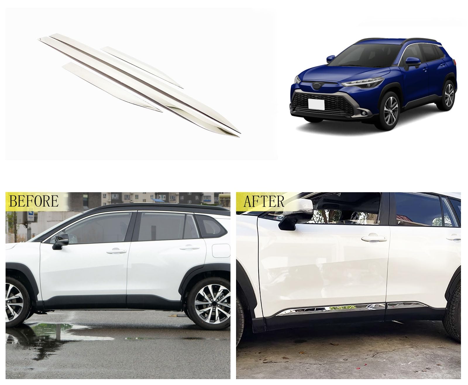 カローラクロス モデリスタ サイドドアガーニッシュ COROLLA CROSS カローラクロス10系】サイドドアガーニッシュ – VROOM