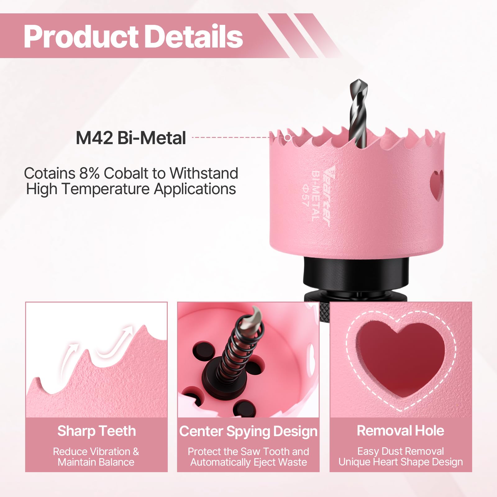 Set di 15 seghe a tazza bimetalliche da 19 – 57 mm, con punte per legno, lamiera metallica, rame, gesso, PVC, piastra in acciaio, muro a secco, regali fai da te per donne