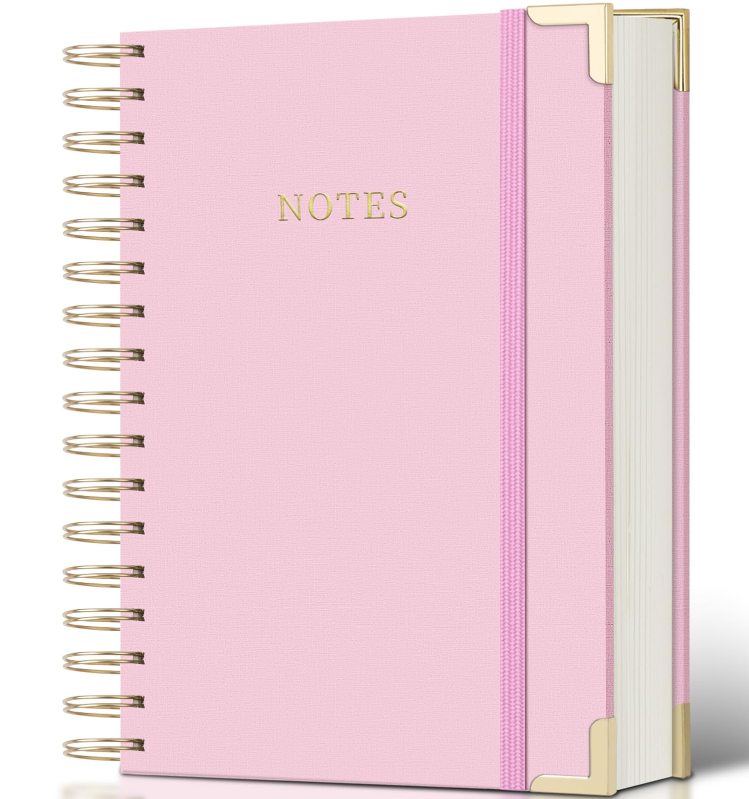 ALKALO Spiral Notebook Journal, 328 Pages Linen Hardcover College Ruled Notebook, Lined Thick Journals for Women Men, A4 Thick Spiral Journal for Writing, 100GSM Paper, Cute Notebooks for Work School — image 1