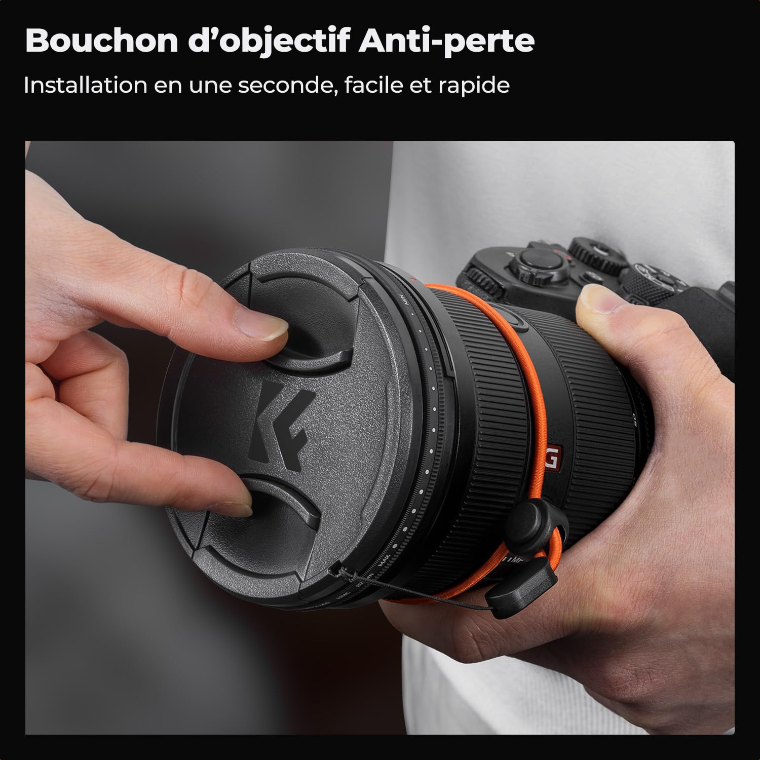 K&F CONCEPT Filtre ND2-400 67mm Gris Neutre Bouchon d'Objectif Chiffon et Courroie Élastique Verre Optique Résistant aux Empreintes Digitales et aux Rayures pour Appareil Photo - K Série