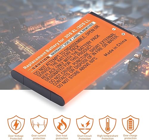 Miniatura 4 de Pickle Power Batería 3DS XL SPR-003, repuesto de batería mejorada de 2000 mAh para Nintendo 3DS XL, consola 3DS LL con kit de herramientas (no para
