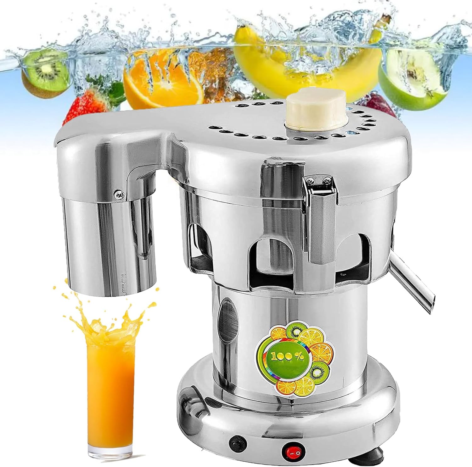 Electric Extractor Press Centrifugal Juicing Machine, 370W Electric Juicer Machine Fruit Vegetable Juice Extractor Stainless Steel Orange Juicer Extractor | Juice & Re-sidue Separated