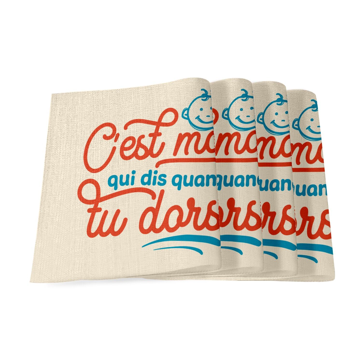 Sets de table en lin de qualité supérieure grand format pour protection de table chic