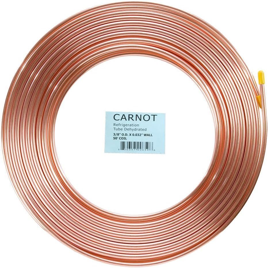 Copper tubing 3/8 inch x 50 ft Soft Type HVAC Refrigeration Pipe/Tubing