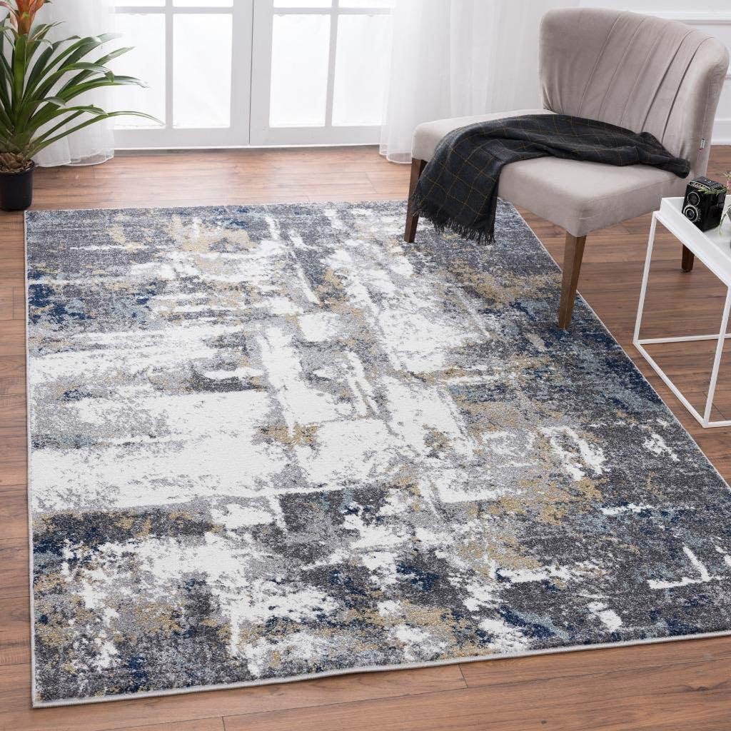 Amazon.com: Luxe Weavers Rug – Hampstead Abstract Gray 8x10 Modern Area ...