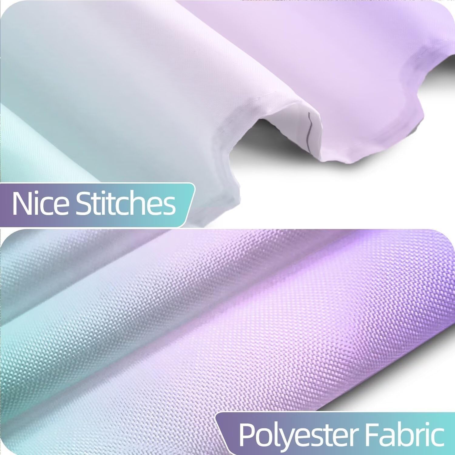 Rainbow Shower Curtain for Bathroom Ombre Purple Blue Hotel Shower Curtains Set Room Partition Gradient Pink Lavender Blue Waterproof Fabric Stall Bathtub Decor with Hooks 72x78inches