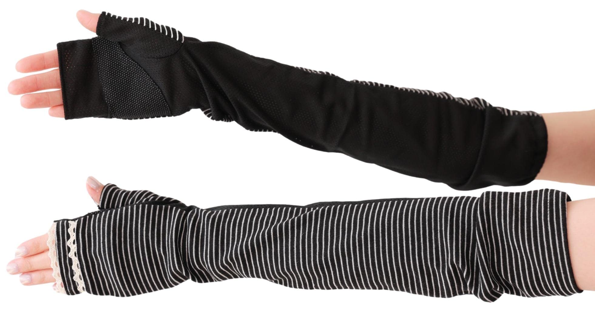 Amazon | [アーヴェヴェ] UV手袋 ロング丈 紫外線 コットン