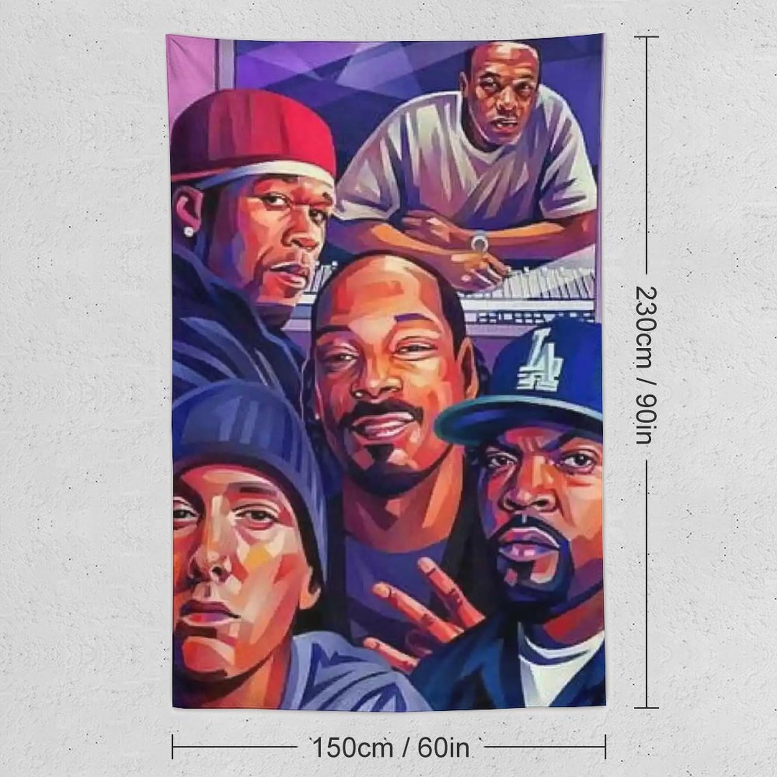 Poster con stampa artistica da parete, motivo: cantante rap, hip hop, tutte le stelle, 152,4 x 228,6 cm