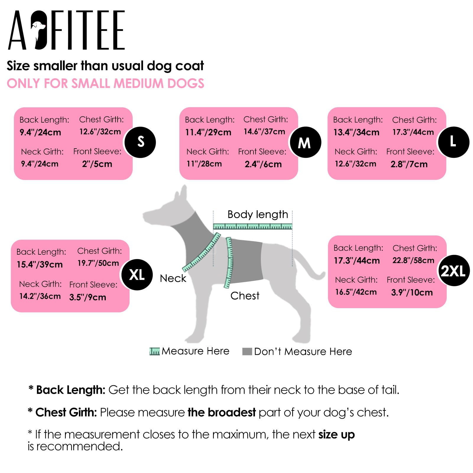 AOFITEE Hundemantel, wasserdichte Hundejacke für den Winter, kaltes Wetter Hundemäntel mit reflektierenden Streifen, Outdoor Winddichte Hundebekleidung für kleine Hunde