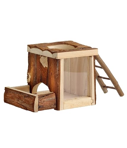 Dehner Accesorio para Animales pequeños, 11,5 x 12,5 x 18 cm, Madera Natural
