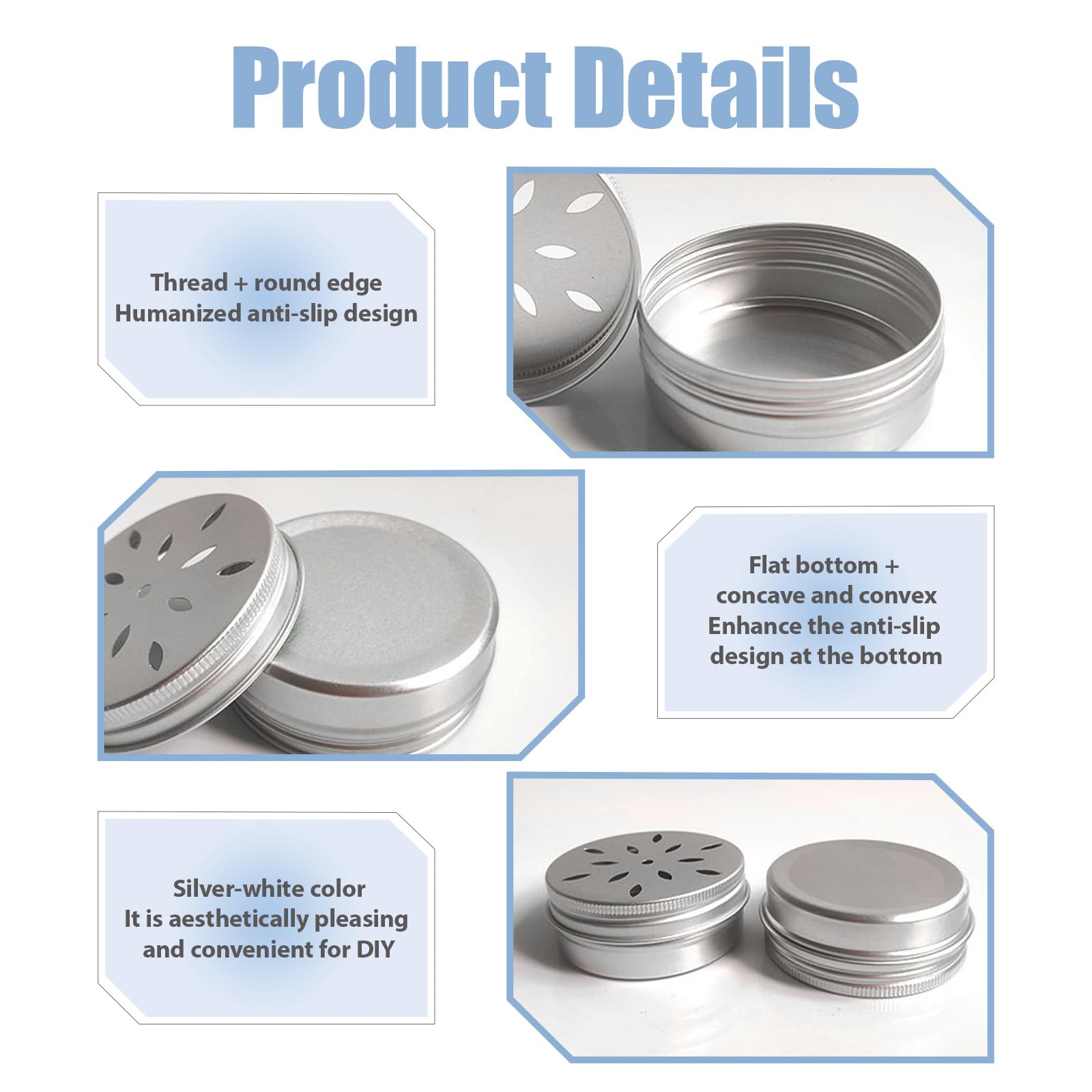 Lot de 10 récipients anti-odeurs de 60 ml pour chiens à renifler, réutilisables, en aluminium, pour le travail du nez, durables et simples