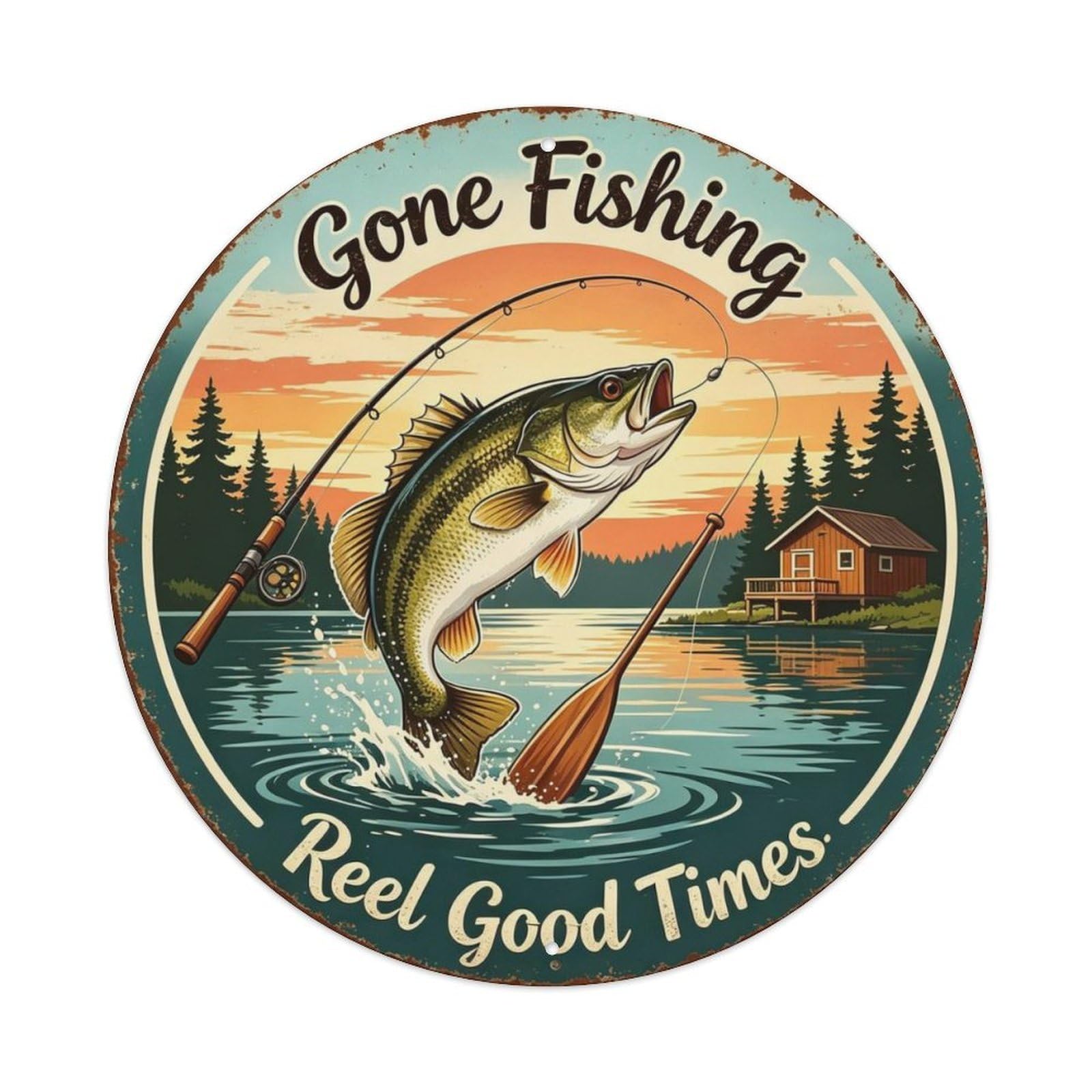Reel Good Times Metal Tin Sign Plaque