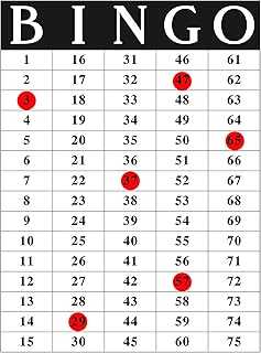 Skyygemm Giant Bingo Poster with 75 Transparent Red Stickers Set 41" x 30.5" Reusable Family Number Bingo Games for Seniors Kids Adults Large Board Groups