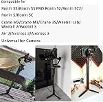 AngelReally 36cm/14.17 inch Extension Pole Carbon Fiber Bar with 1/4"" Screw Compatible with DJI Ronin S, Ronin SC, OSMO Mobile 3, OM 4, ZHIYUN Crane 2 V2 Stabilizer DSLR Camera