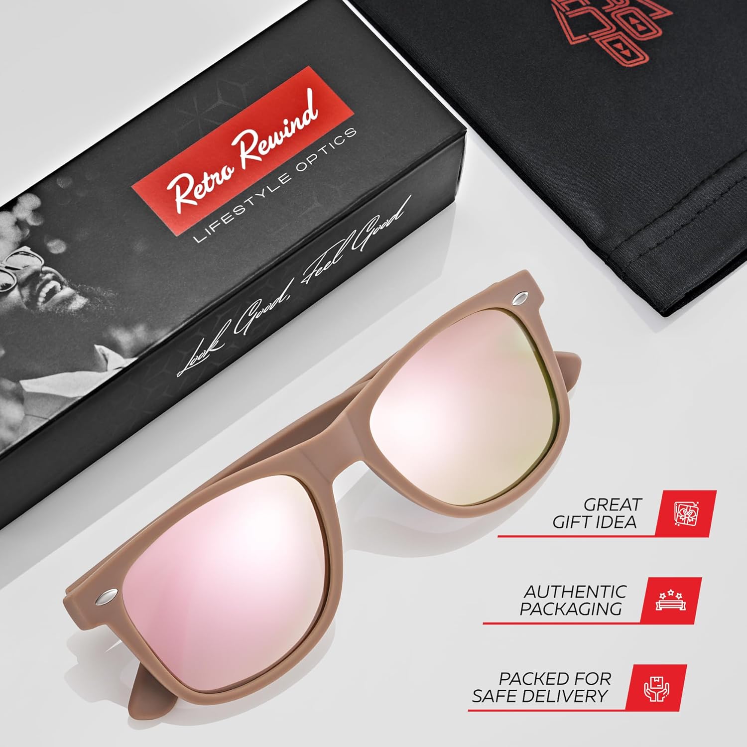 Retro Rewind Polarized Sunglasses for Men and Women - UV Protection Classic Sun Glasses - Image 4