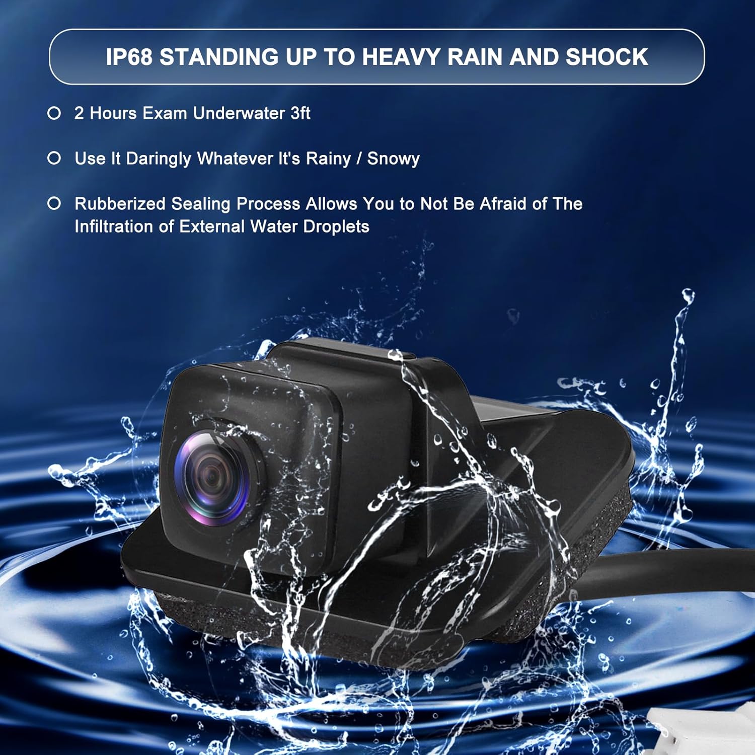 Rear View Backup Camera Replacement for Honda Accord Sedan 2014 2015, for Hybrid Sport LX EX Replaces# 39530-T2A-A71 39530T2AA71 590-438 HO1960101 (Plug is 6-Hole!) 5