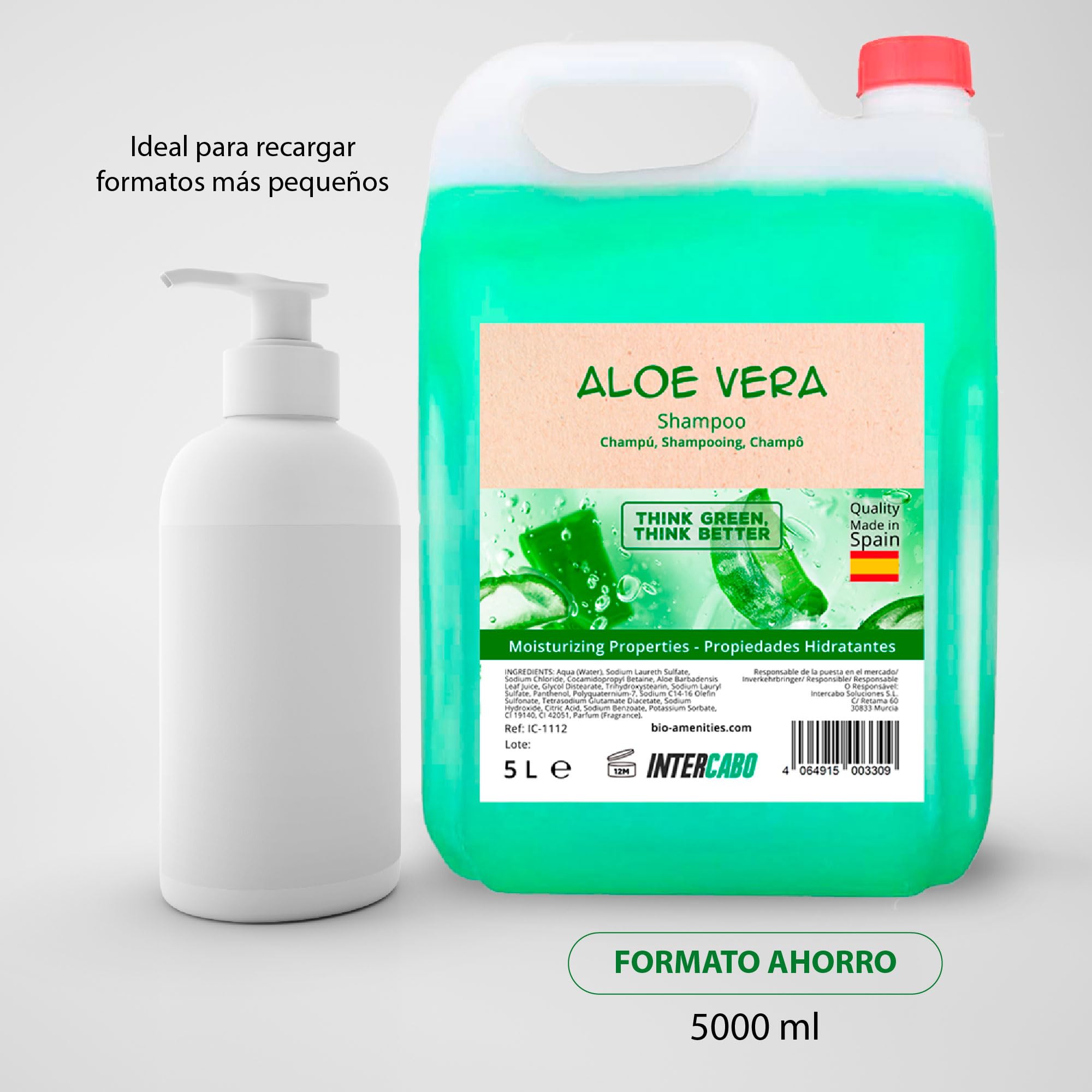 2 × 5 L Aloe Vera Shampoo (10 L Gesamt) – Natürliche Formel für alle Haartypen – Sanfte Reinigung & Pflege – Großpackung für häufige Anwendung in Bädern, Fitnessstudios und Unterkünften