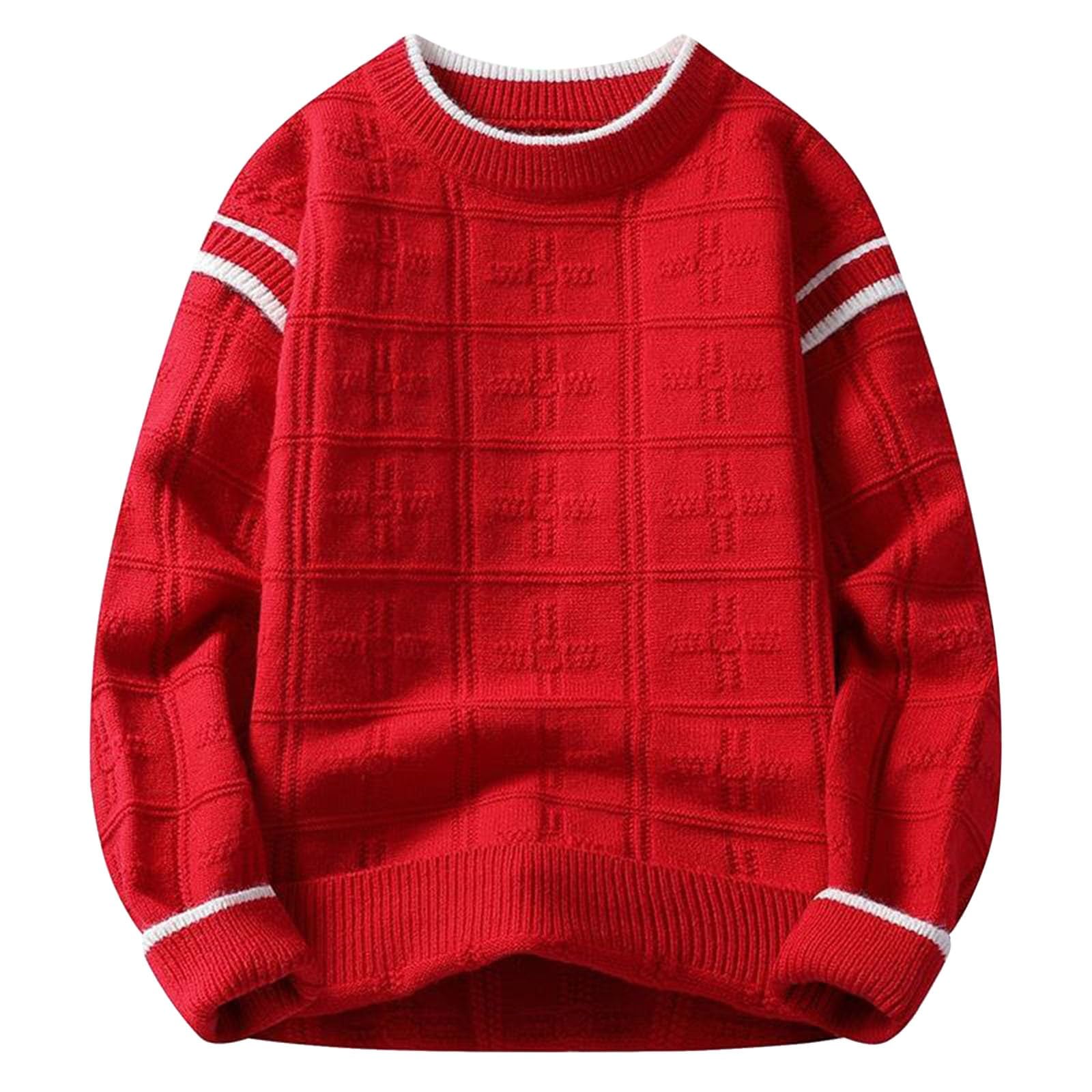 Suéter de Invierno Estilo Retro Jacquard, Suave y cálido, Tejido de Hilo Texturizado, cómodo y Casual, de Manga Larga, Ideal para el frío y para Uso Diario.
