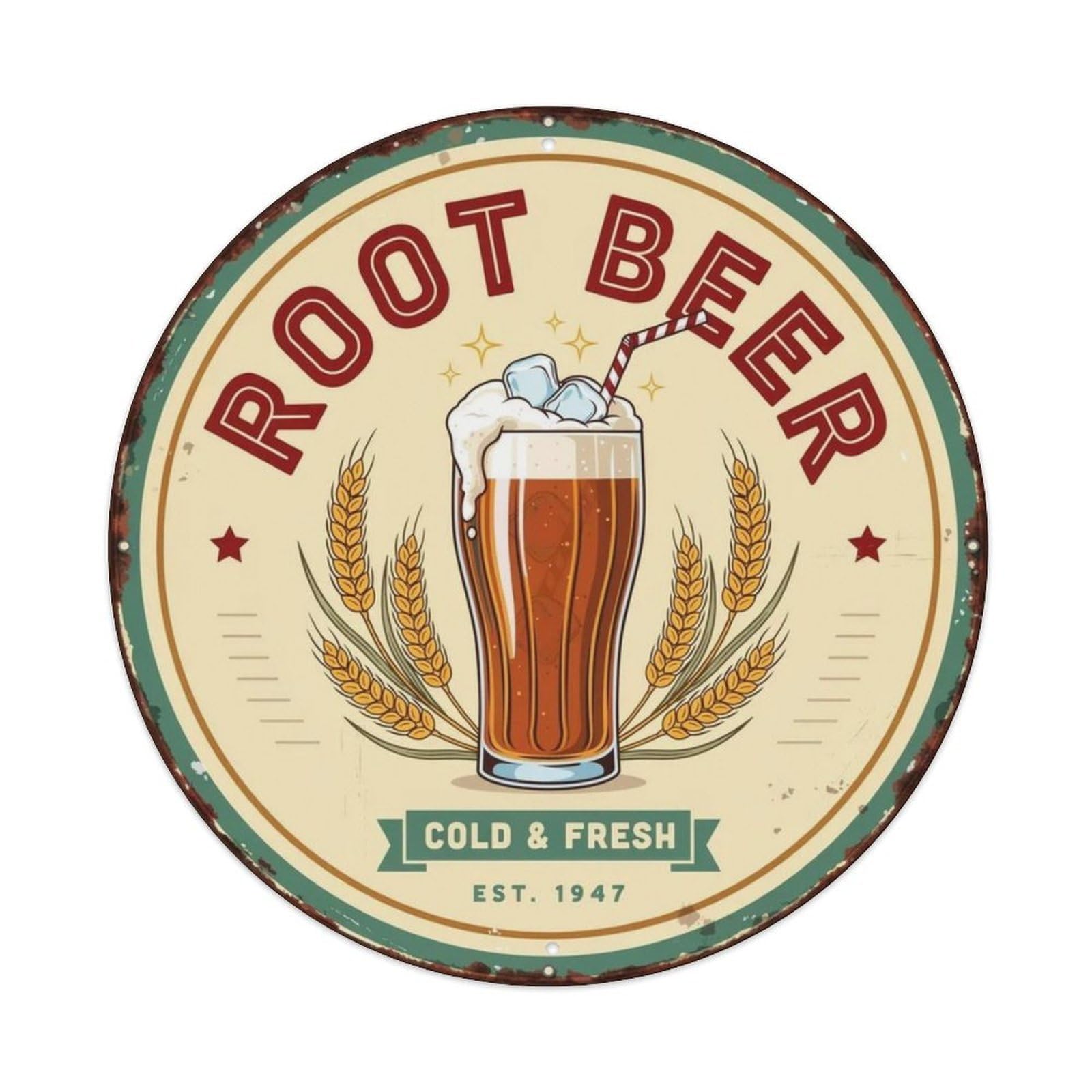 Root Beer Retro Soda Metal Tin Sign Plaque