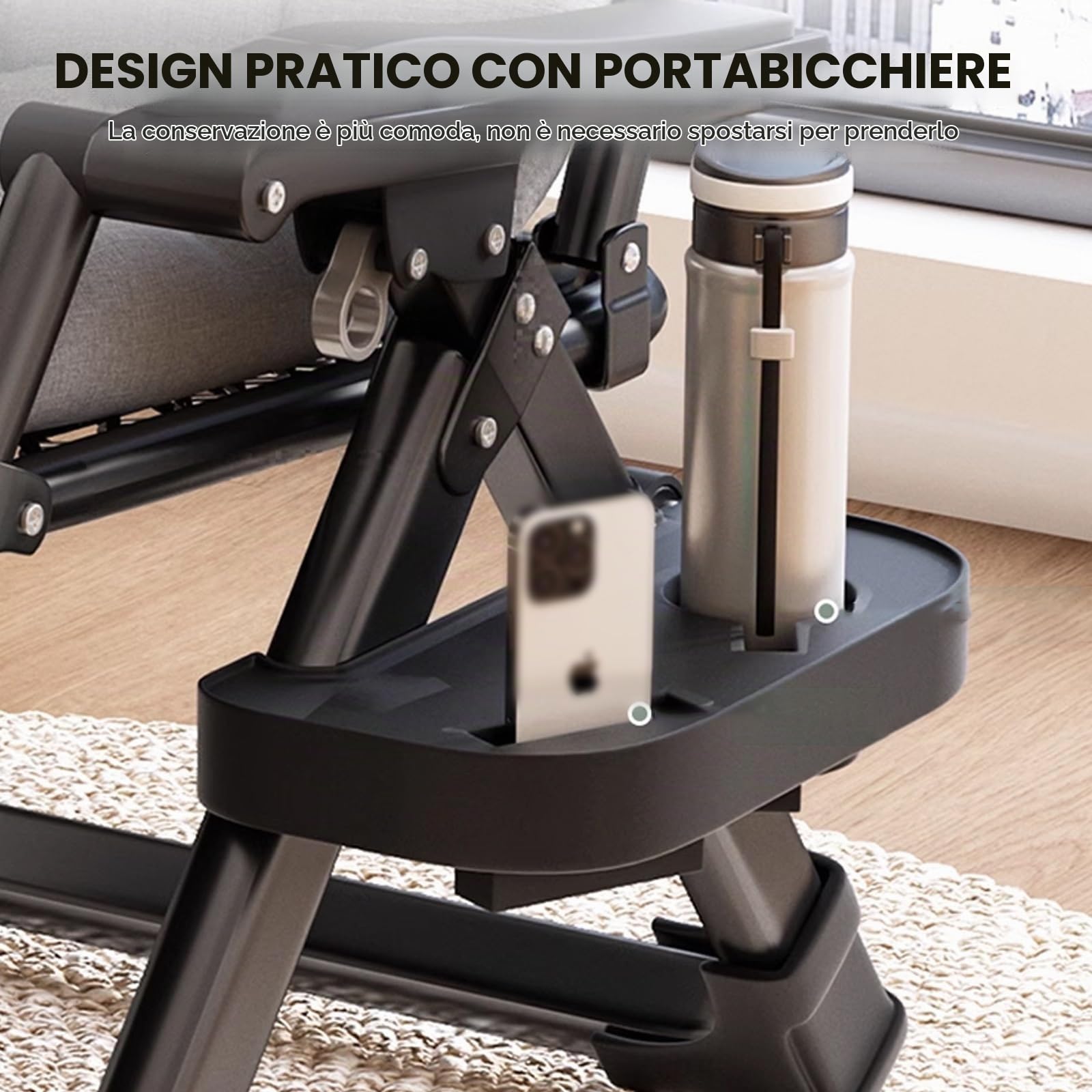 Interno camera da letto imbottito sedia sdraio,pieghevole All'aperto sdraio da giardino,traspirante sdraio da balcone,Poltrona Sdraio Relax Reclinabile,schienale regolabile,sedia ergonomica.