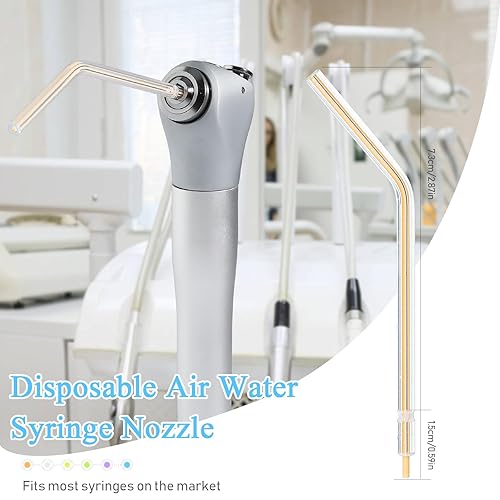 Miniatura 2 de ANNWAH 1000PCS Dental Desechable Aire Agua Spray Jeringa Boquillas Coloridas Puntas de AerosolizaciónTubos Uso Dental de la Oficina