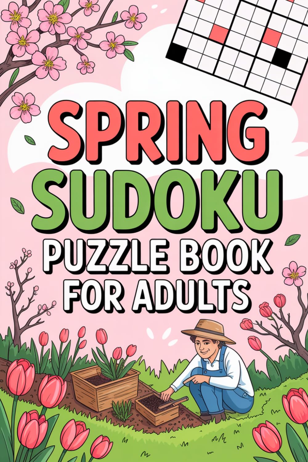 Spring Sudoku Puzzle Book for Adults: Unwind-Ready Activity Companion for Grown-Ups