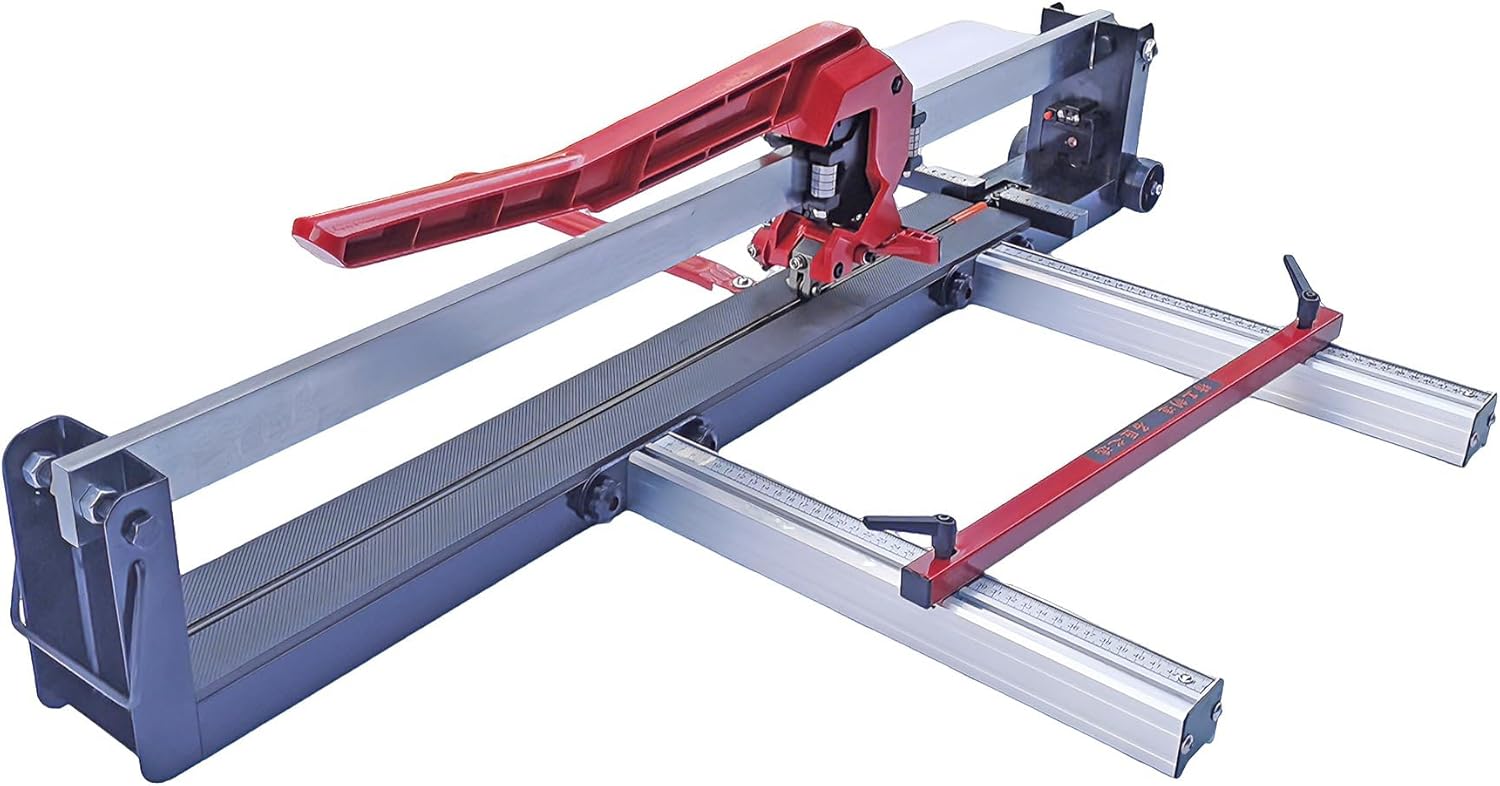 FixtureDisplays® Manual Tile Cutter, 31.5 Inch Heavy Duty Tile Cutting Tool with Tungsten Carbide Wheel for Ceramic & Porcelain Tiles 16170