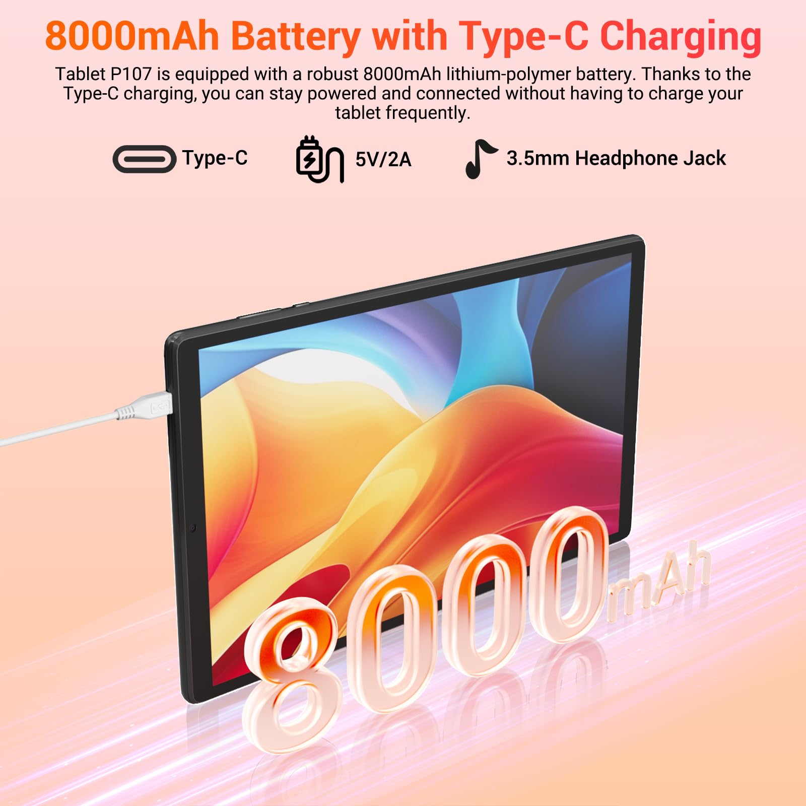 TIGERFU Tablet 10,4 Pollici Android 14.0, 4G LTE+5G WiFi, 36GB RAM+256GB ROM (2TB TF), Octa-Core Processor, 1920*1200, 8000mAh, 13MP+8MP, BT5.0, FHD,Tablet in offerta con Tastiera丨Mouse丨Penna - Nero