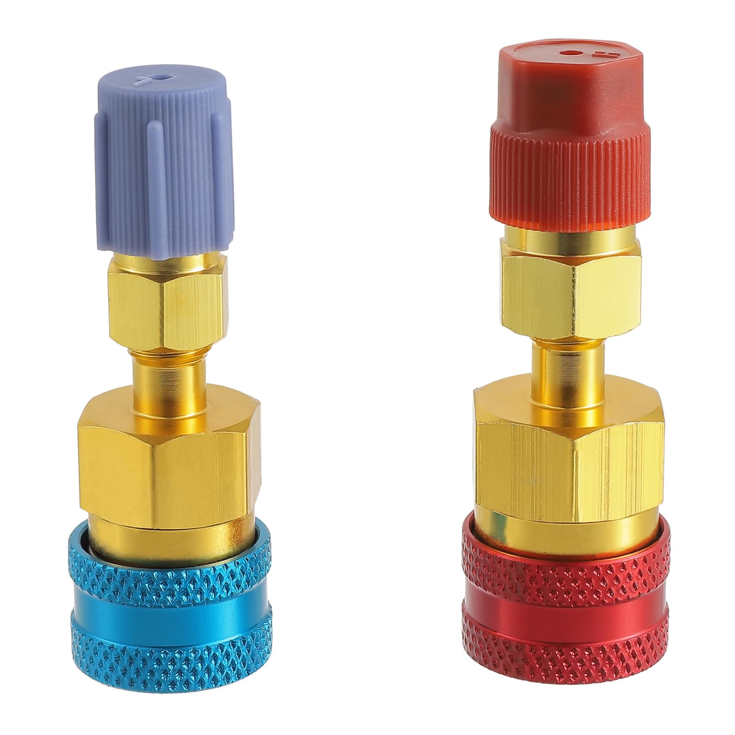R1234yf Kit di ricarica del refrigerante R1234yf a R134a Connettore rapido Lato alto Lato basso R1234YF Adattatore connettore tubo per la ricarica del refrigerante A/C (2 pezzi)