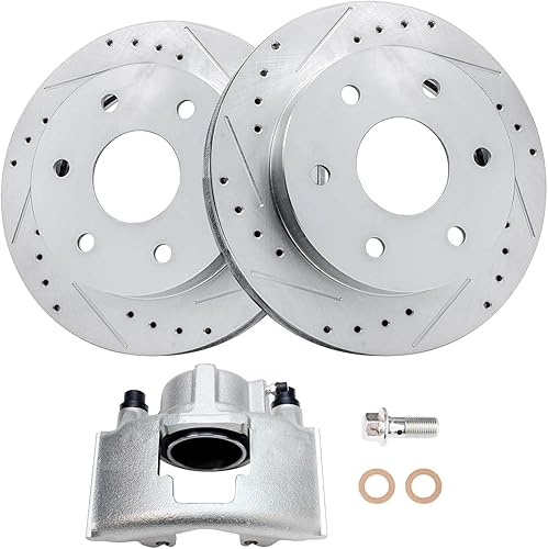 Miniatura 52 de Detroit Axle - Rotores de freno delantero para Jetta Volkswagen Beetle Golf GTI Rotores de freno Frenos y rotores de repuesto: Rotores de 11,34"