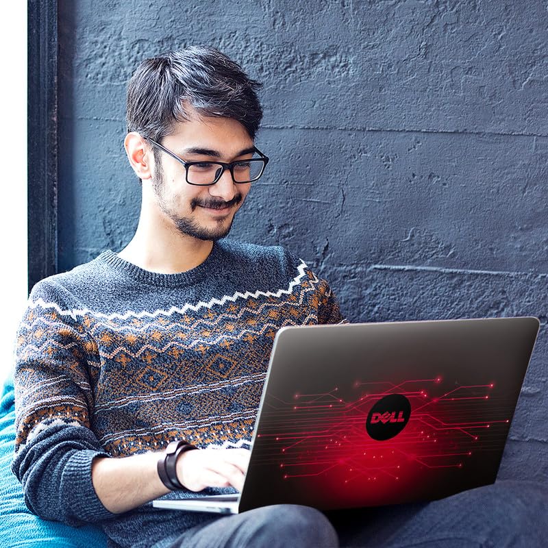 Image of Galaxsia DL239 Top+Wrist Pad Vinyl Laptop Skin /Sticker /Cover for 17 to 17.3 Inches Laptops Laminated-Removable-HD Quality Compatible for Dell (16.5x11 Inches)