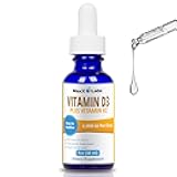 MaxX Labs Vitamin D3 K2 Liquid Drops - Liquid Vitamin-D3 2000 IU Per Drop with K2 Supplements for Adults & Kids - Vitamin D K2 MK7 for Healthy Bones, Heart & Immune - 1 Oz Dropper + 900 Days Supply