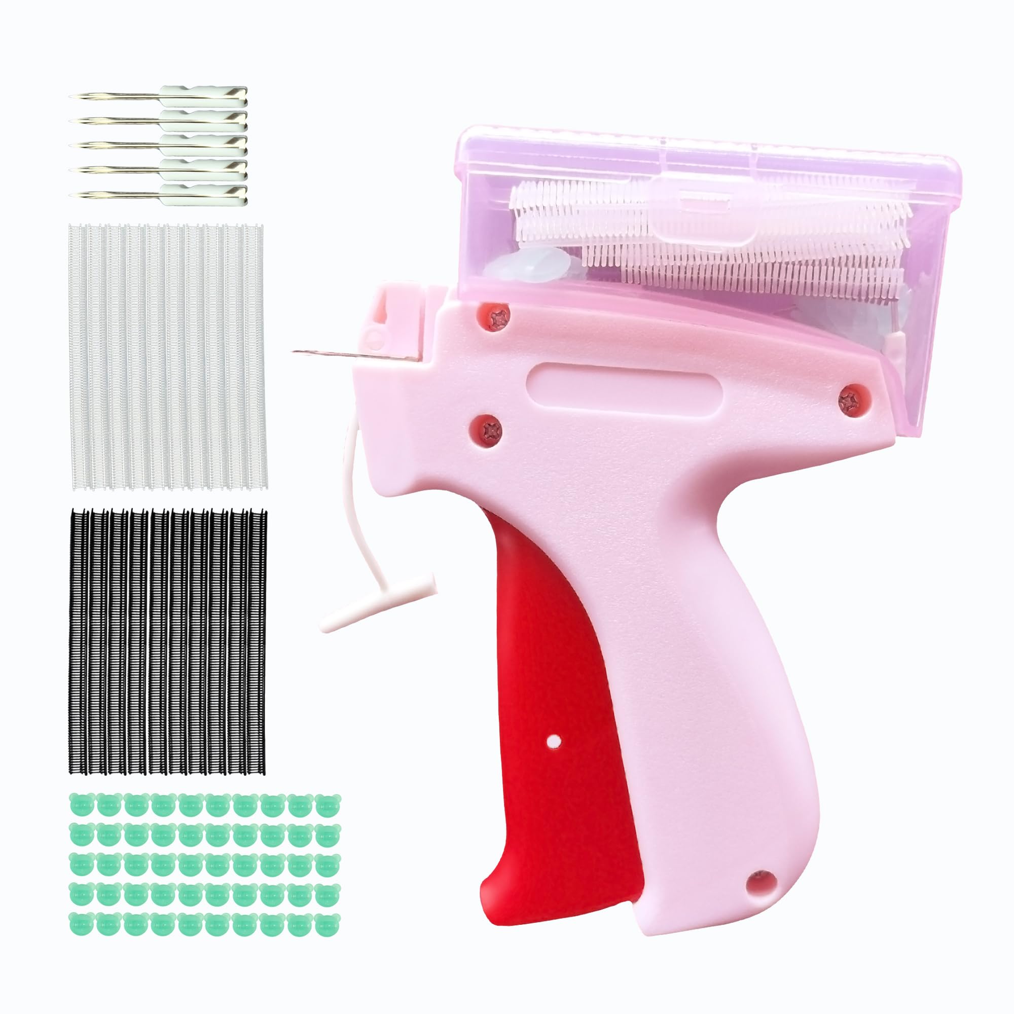 Stitchy Pistolet à point rapide avec 6 aiguilles et 1000 micro-attaches, multifonction pour vêtements, courtepointes et rideaux Stitchy Pistolet à point rapide avec 6 aiguilles et 1000 micro-attaches, multifonction pour vêtements, courtepointes et rideaux