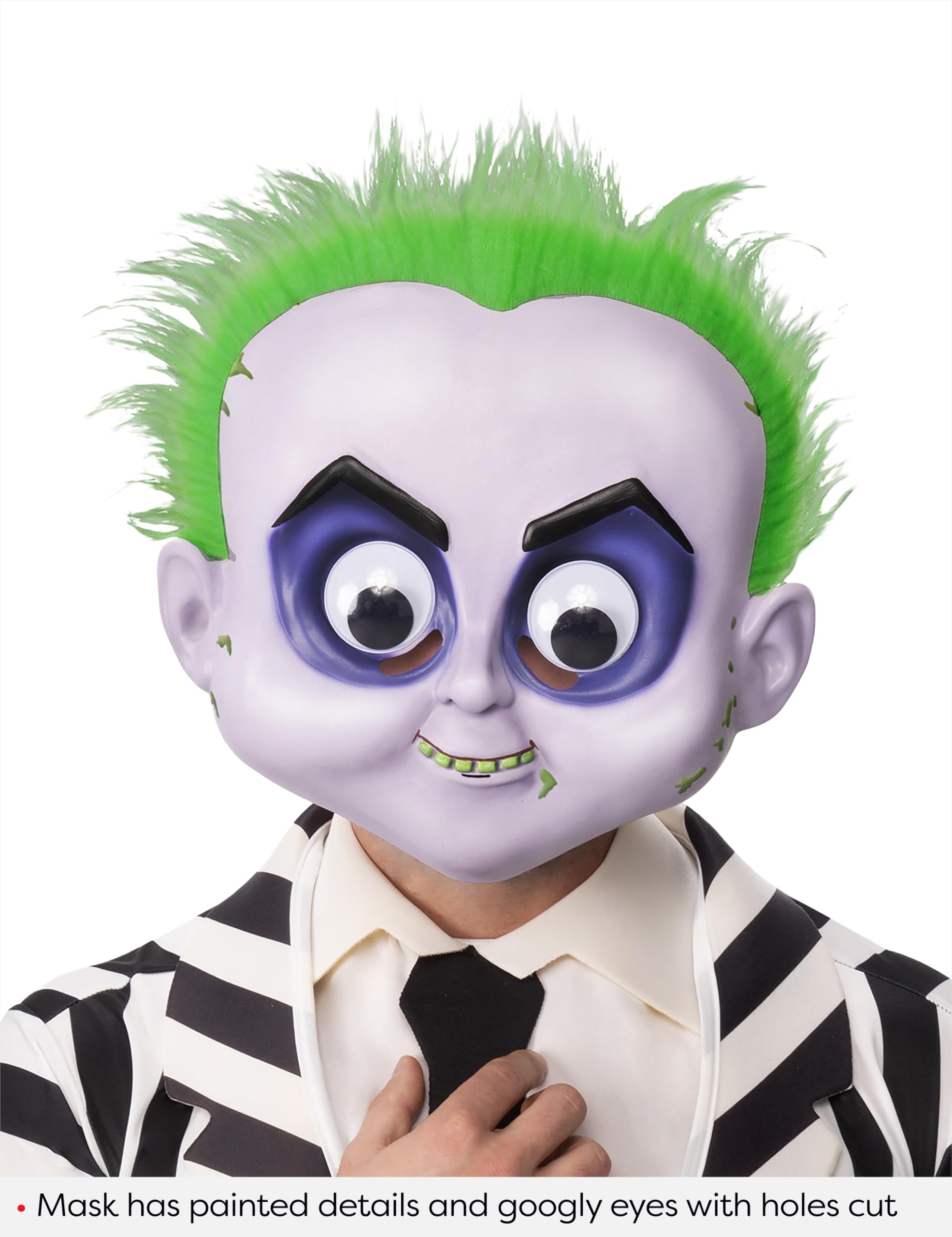 Rubies Beetlejuice Googly Eyes Mask Adult Kids Unisex Costume Accessory Beetlejuice License for Halloween Carnival Cosplay - Image 4