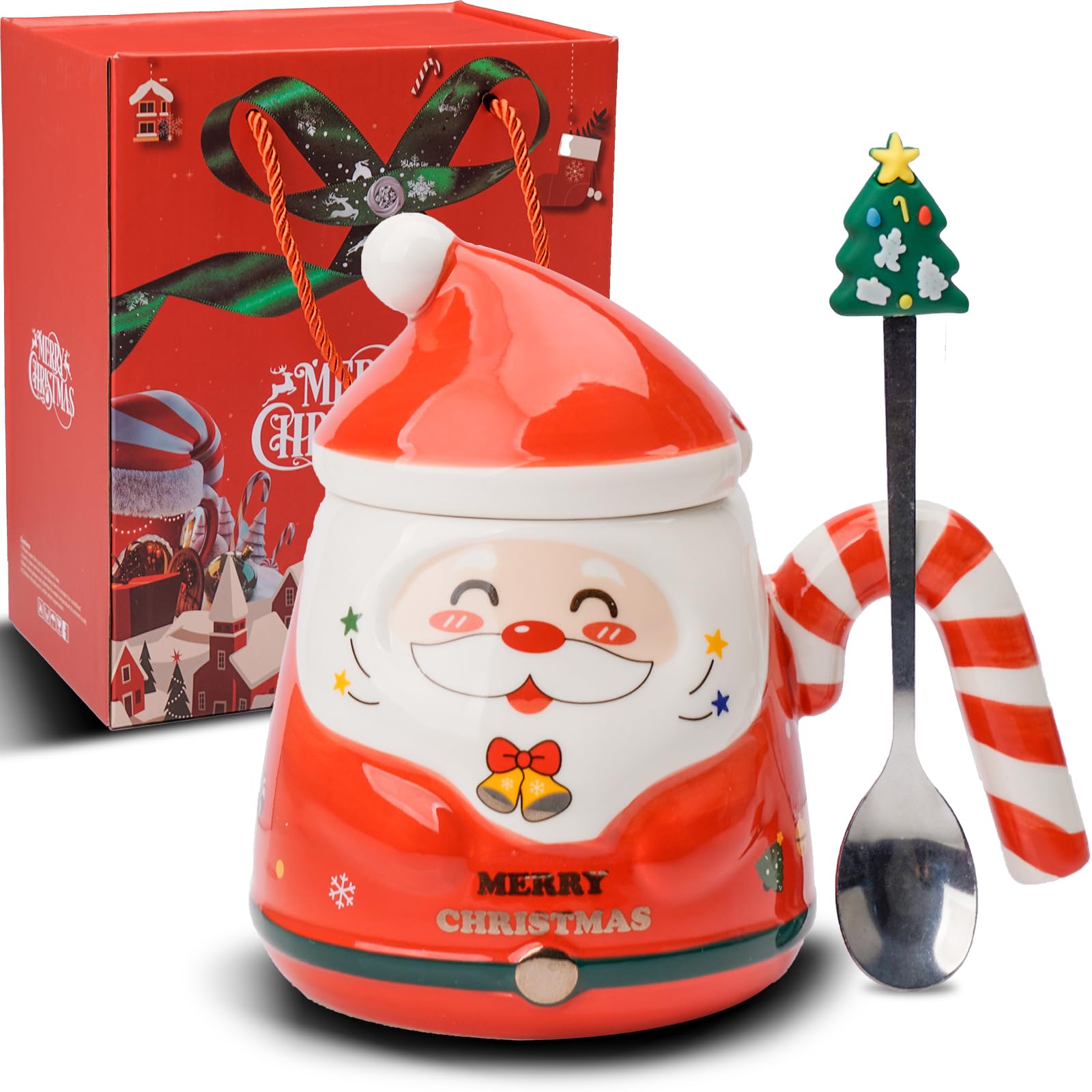 Koffiemok met deksel, lepel, 400 ml, basketbalbeker, voetbalmok