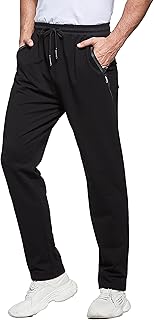 Mens Joggers Tracksuit Bottoms Men for Running Sports Lounge with Zip Pockets Elasticated Waist