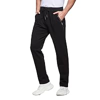 HCSS Pantaloni da Jogging da Uomo con Tasche Zip(Nero-3XL)