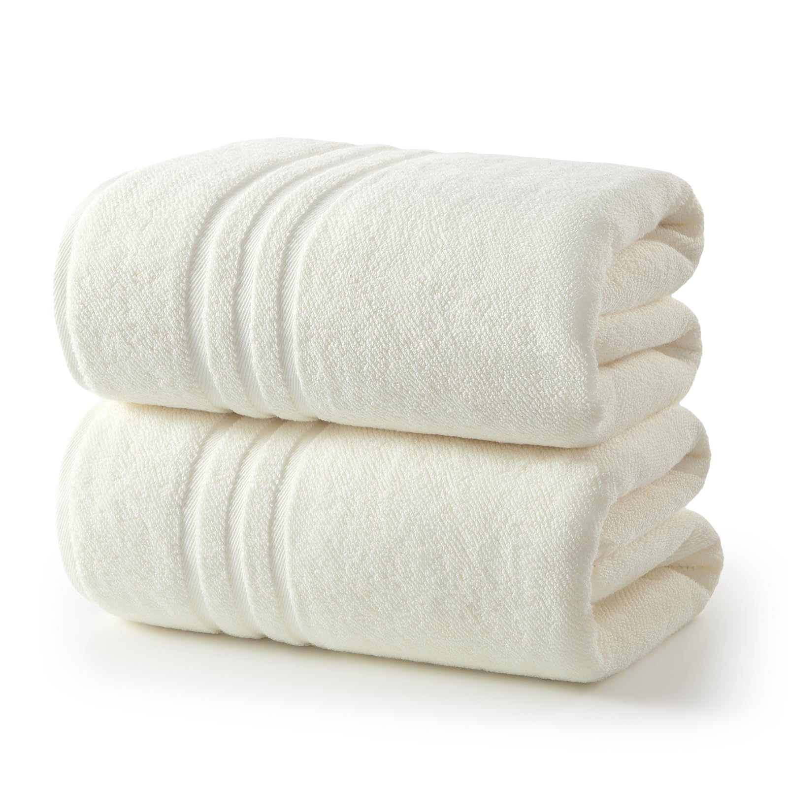REDKISS Ivory Extra Large Bath Sheets Towels - 35 x 70 Inches Jumbo Bath Sheet Super Soft Highly