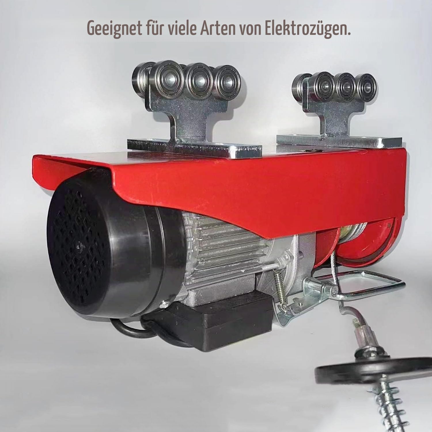 2 Stück 6-Rad-Trolley-Baugruppe,T-förmige Montagerollen,Tragfähigkeit Bis zu 245Kg, für Schiebetüren, Elektro-Hebezeug