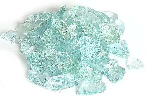 Vista 41 de Grava de cristal reflectante de alto brillo, gemas de fuego, gotas de fuego, piedras de vidrio de fuego, piedras para hoguera, pecera, acuario