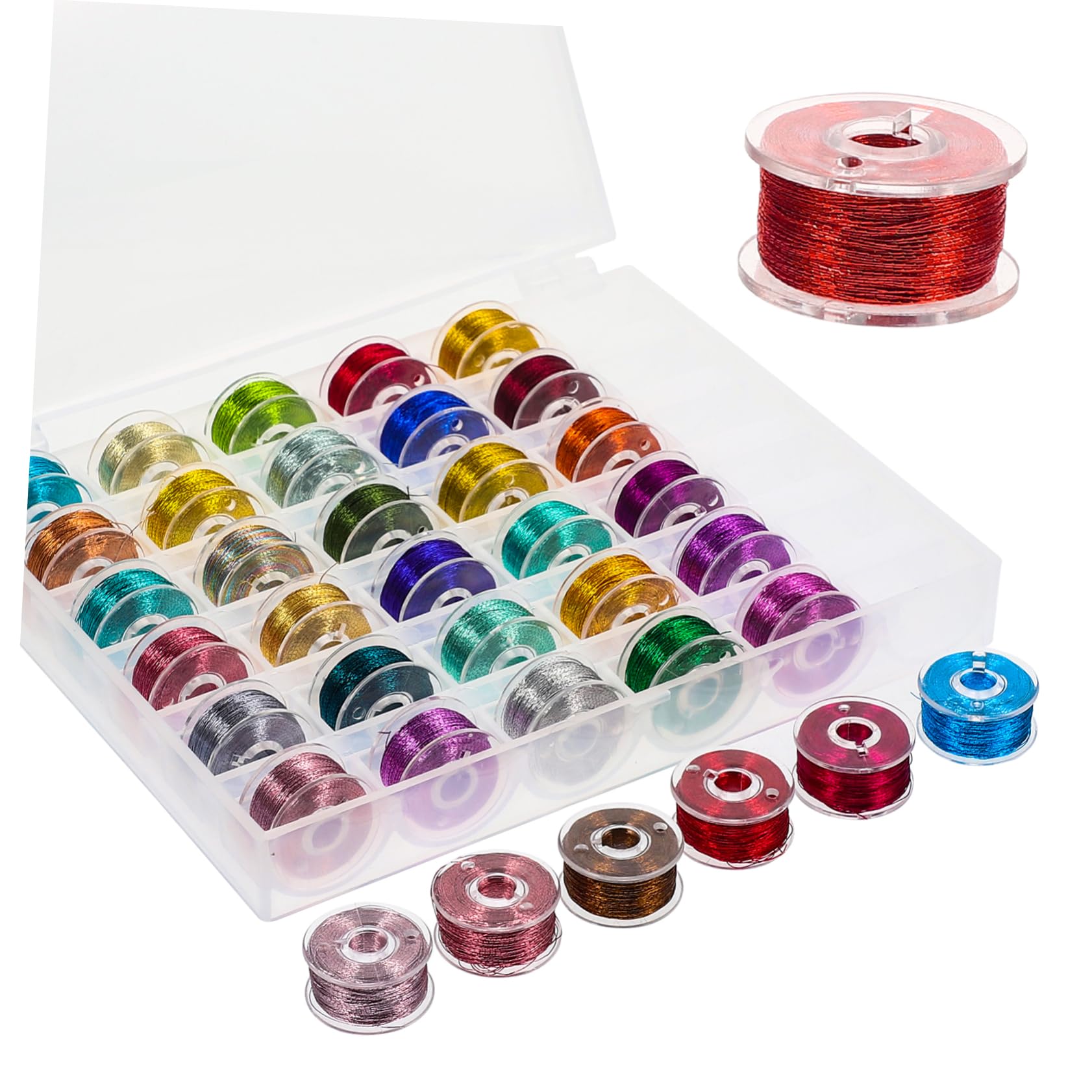 Fils à broder métalliques en polyester et plastique HOMSFOU pour mercerie et broderie main